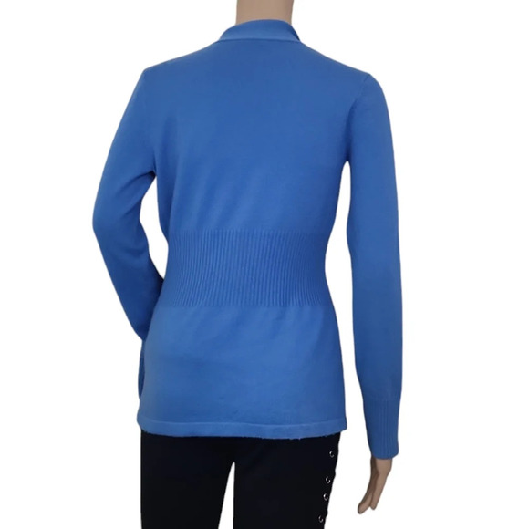 J. McLaughlin Reagan Cardigan Tie Sweater XS Cashmere Blue - Picture 2 of 7